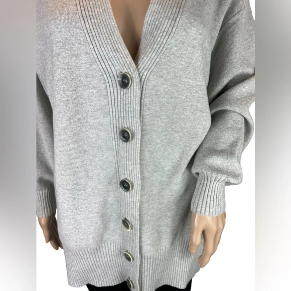 RODEBJER Womens Sweater Cardigan Grey Button Down Size XS Wool Blend - Picture 5 of 10